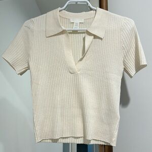 EUC H&M soft collar sweater top XS